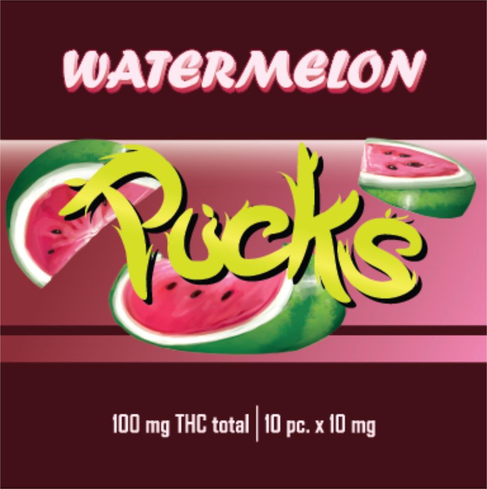 Pucks Cannabis Confections Watermelon (100mg) Cookies Tempe